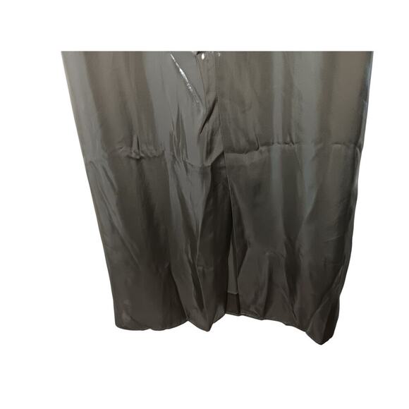New Banana Republic Metallic Silver Maxi Slip Dress M | Scoop Neck Sleeveless - Picture 8 of 15